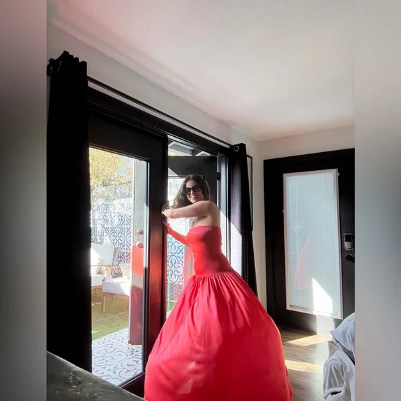 ZIMMERMANN Tranquility pleated strapless maxi dress - Picture 1 of 10